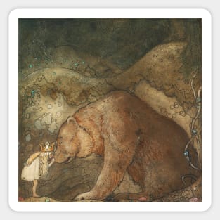Poor Little Basse! by John Bauer Sticker